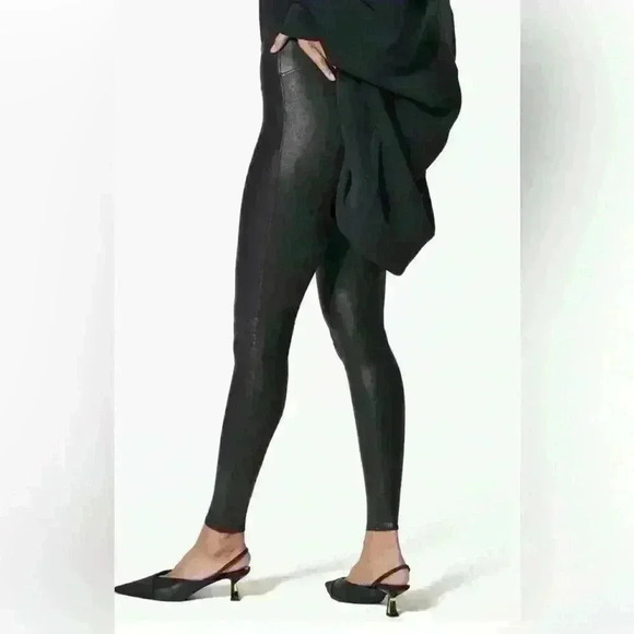 SPANX Faux Leather Leggings Regular Small Black - Picture 1 of 13